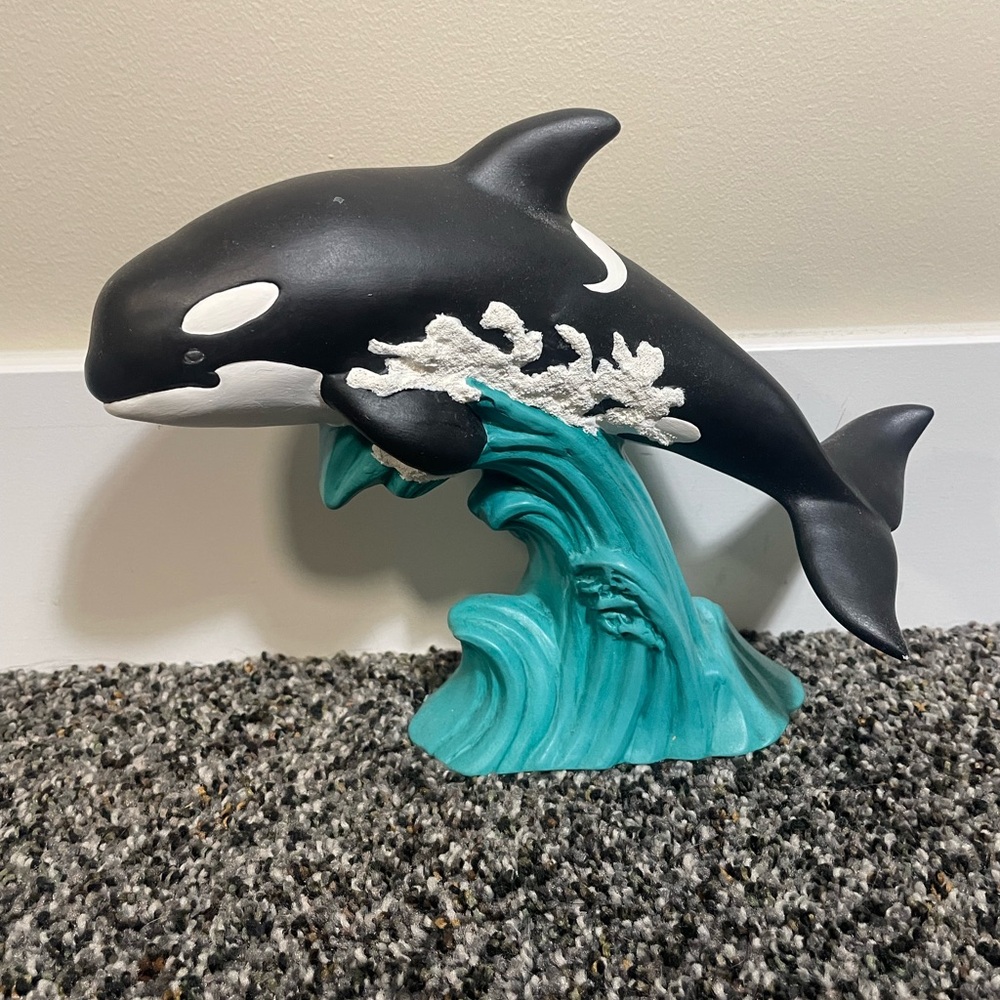 Vintage Ceramic Orca Killer Whale
